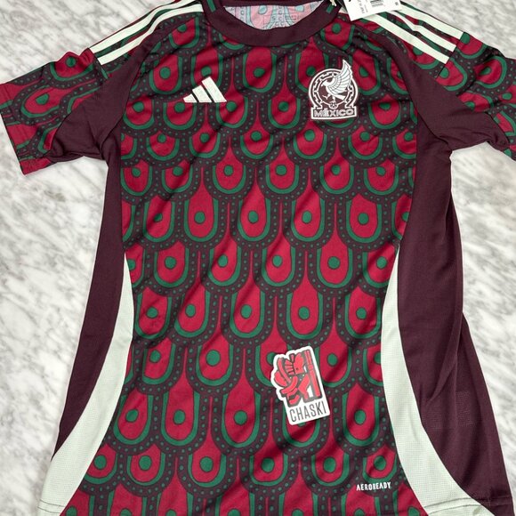 Adidas Women's Mexico 2024 Home Jersey Burgundy Multi-Color IP6363 Small NEW - Picture 1 of 10